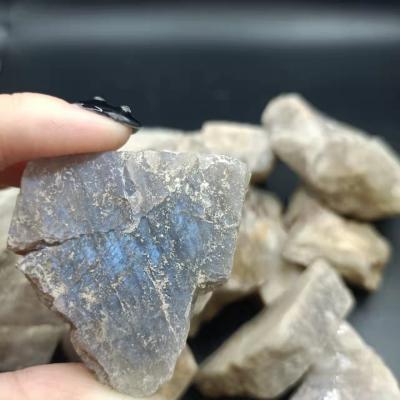 China China Popular High Quality Blue Flash Moonlight Raw Crystal Gray Stone For Sale for sale