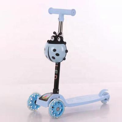 China Wholesale 3 Wheel Safe Scooter Foldable Scooter Adjustable Handlebar Height For Kids 3 To 7 Bay 80 Years To Eco PP Strip Material With Front Trolley for sale