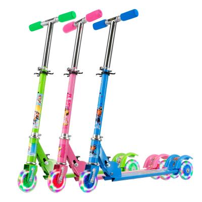 China Cheap Child Three Wheel Snap Kick Scooter Kids Folding Scooter With T-Bar /Shock Absorbing Scooter for sale