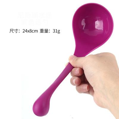 China Sustainable Ladle Spoon Turquoise Cooking Ladle for Serving Soup Stew Gravy & Chili - High Heat Resistant Loch Ness Stand Up Soup Ladle for sale