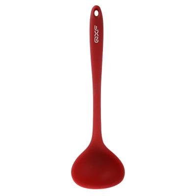 China Sustainable HIgh Quality Heat Resistant Silicone Soup Ladle for Home Kitchen for sale