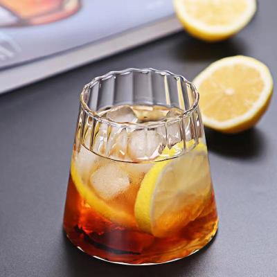 China Stocked New design heat resistant transparent coffee milk water cup single layer juice cup for sale