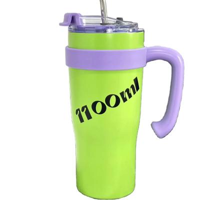 China Sustainable Large Capacity Stainless Steel Insulated Cooling Water Mug with Straw New Ice Cream Category Product for sale