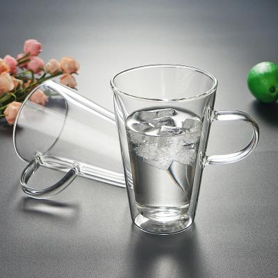 China China Manufacture Good Quality High Borosilicate Double Wall Stocked Glass Cup for sale