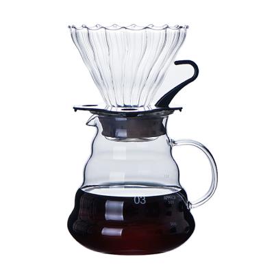 China Sustainable Cold Brew 700ml Coffee Server Standard Clear Glass Coffee Pot for sale