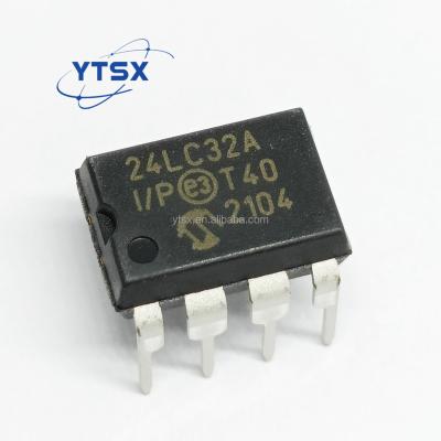 China EEPROM 24LC32A-I/P DIP8 new original EEPROM 4kx8 - 5V - 2.5V IC chips 24LC32A 24LC32A-I/P memory IC for sale