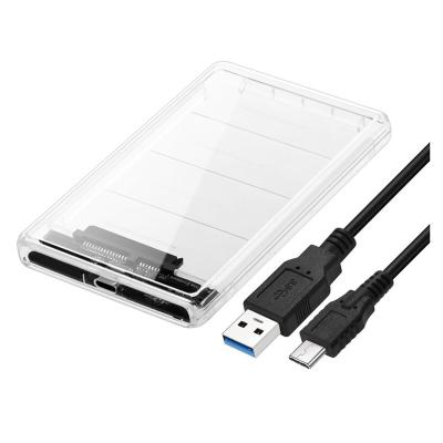 China Plastic SATA 2.5 Inch HDD Hard Disk Drive Case USB 3.1 USB 3.1 Hard Disk Drive Case Enclosure for sale