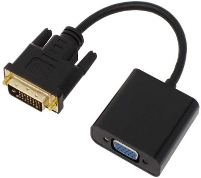 China Speaker DVI to VGA Adapter dvi 24+1 to VGA Cable Adapter Converter for Computer Projector Laptop TV for sale