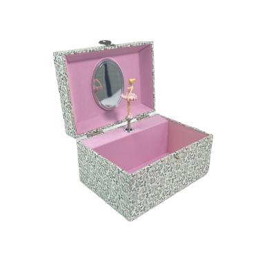 China Custom Handmade Ballerina Song Music Box Girls Wooden Handcrafted Gift Box Customized Musical Jewelry Box Jewelry Toy for sale