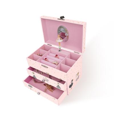 China Eco-friendly Christmas Gift Music Box Jewelry Box Organizer Color Printing Christmas Gift Music Box for sale