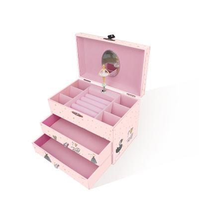 China Custom Rotating Music Box Ballerina Doll Dancing Music Jewelry Box Baby Song for sale