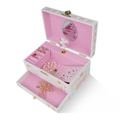 China Handmade Kids Girls Musical Jewelry Box with Ballerina Toy for sale