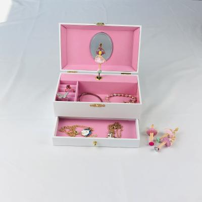 China Best Handcrafted Gift Box Product Music Box For Ballerina Design Kids Jewelry Box for sale