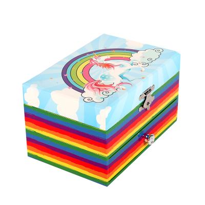 China Eco-Friendly Music Box Ballerina Music Box Custom Childhood Memories Unicorn Jewelry Music Box for sale