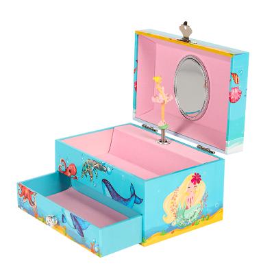 China Eco-friendly Music Box Factory Best Quality Printing Paper Music Jewelry Box Ballerina Packaging Music Box for sale