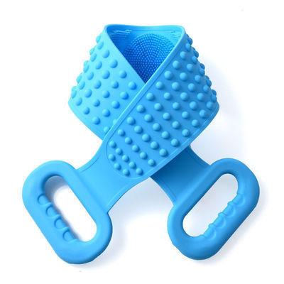 China EXFOLIATE New Design Silicone Soft Body Sided Back Wash Brushes Bath Towels Scrubbing Back Mud Peelin for sale