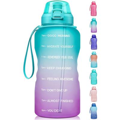 China Durable Petg Sublimation Gradient Gallon Outdoor Kids School Milton Plastic Eco Friendly Water Bottle for sale