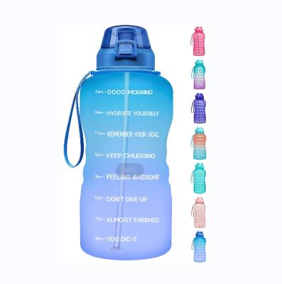 China Portable Free Viable Petg Eco Bpa Clear Reliable Fitness 1 Gallon Water Bottle With Time Motivational Marker for sale