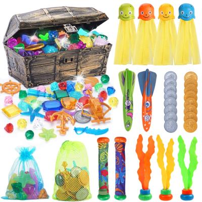 China PP/PS cross-b sells well 2023 new product Summer Swimming Diving Set Dive Throw Toy Set Underwater Swimming Toy Treasure Dive Pack Set for sale