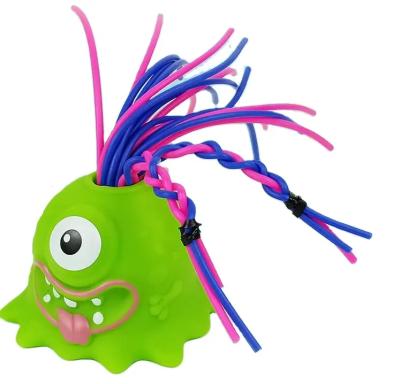 China Funny Kids Toys 2023 Newest Pull Hair Braid Hair Decompression Little Colorful Screaming Monster Novelty & Gag Toys  Gift For Kids for sale