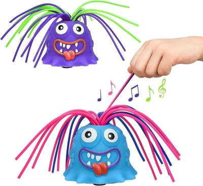 China Funny Kids Toys Hot Sale Pull Hair Braid Hair Decompression Toy Little Colorful Screaming Monster Stress Relief Novelty & Gag Toys for sale