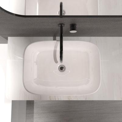 China Fixture factory direct sale bathroom hand washbasin fully concealed ceramic rectangular sink for sale