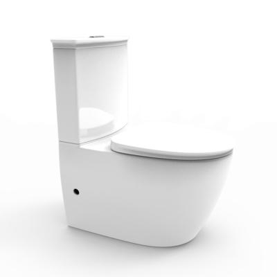 China Hot Selling Double-Flow Bathroom Composting Toilet Square Ceramic Two-Piece Toilet Double Toilet for sale