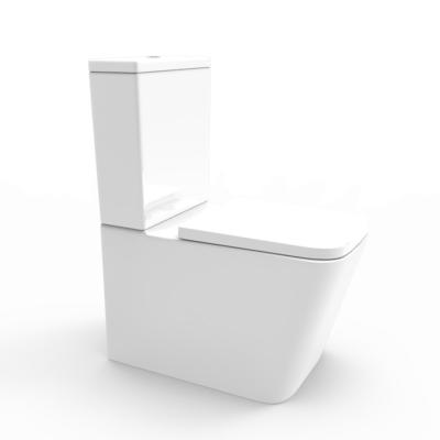 China Good Quality Double-flow Down Wash Rimless White Toilet For School Office Hotel Restaurant Home Restroom for sale