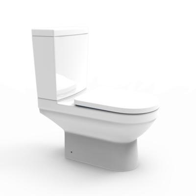 China Modern Double Flush Hotel 3/4.5L Double Flush Toilet Design Standard Ceramic Two Piece Water Saving Rimless Toilet High Grade for sale