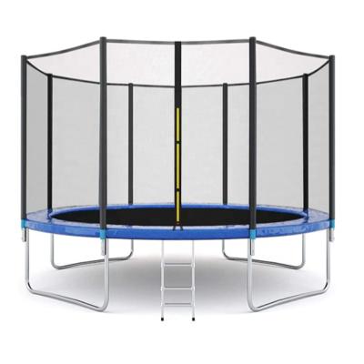 China With Protective Net Adults 12ft Trampolines With Safety Fence Net Spring Pad Outdoor Round Combo Bounce Jump Trampoline Fitness Equipment for sale