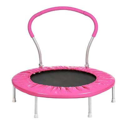 China Without protective net many color exercises 3' round indoor springs child/toddler trampoline with handlebars by six legs for sale for sale