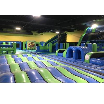 China With Net Protective Commercial Giant Inflatable Air Jump Bungee Indoors China Children Playground Buildings Trampoline Castles Park For Sale for sale