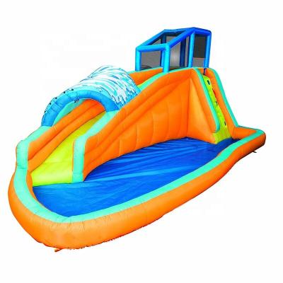 China Factory Hot Sale PVC PS Inflatable Water Slide Jumping Bouncy Castle With Pool for sale