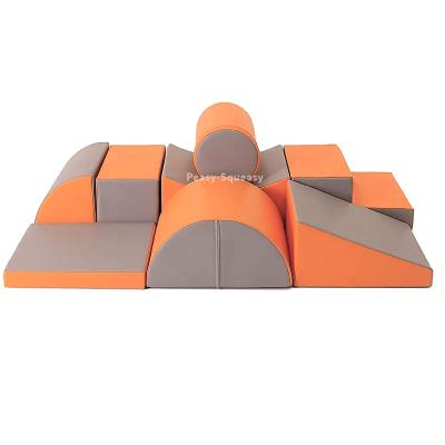 China Scum/Vinyls 8 Train Gray Activity Toys Soft Play Orange Set Train Equipment for sale