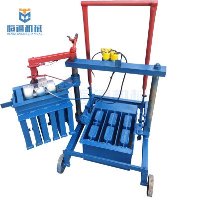 China manual efficiency semi-automatic cement brick making machine small scale diesel brick product line processing for sale