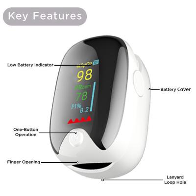 China Accurate Measuring Monitor Pulseoximeter Portable Pulse Detection Ponrio Finger Clip Oxi Meter Pulse Detection for sale