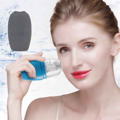 China Apply Eye/Face Ponrio Innovative Design Face Rollers Massager Silicone Ice Roller Cooling Facial Soothing Massage for sale