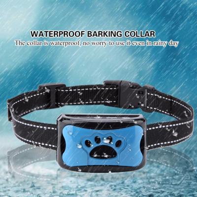 China Plastic Innovative Design Dog Ponrio Bark Collar Training Pet Legs Anti Bark Control Collars No Barking Dog Collar for sale