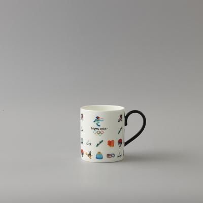 China 2022 Game Viable Auratic Luster Olmpic Winter Mug Ceramic Tea Cup Coffee Mug for sale