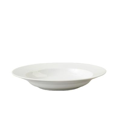 China Sustainable Factory Wholesale Nordic Customized Aurartic Hotel Wedding Soup Dishes White Ceramic Soup Dishes for sale