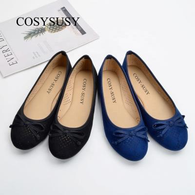 China Good Quality Bow Ribbon Bow Ribbon Beautiful Ladies Shoes Women Round Flats Ballerina Flats Pump Flats for sale