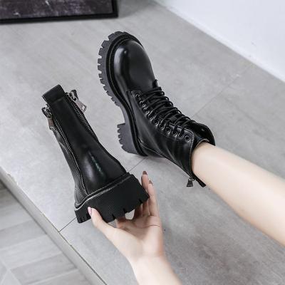 China Autumn And Winter Platform Black Round Waterproof Boots for sale