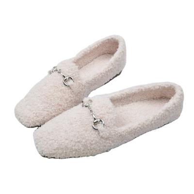 China Wholesale Winter Round Comfortable And Soft Anti-slip Women Warm Fluffy Cotton Shoes for sale