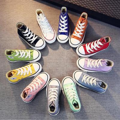 China RTS Round Classic Designs l Kids Ankle Canvas Shoes Unisex Kids Shoes for sale