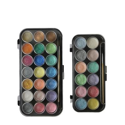 China Non-Toxic Portable Watercolor Paint Set Watercolor Pan Washable Drawing Set for sale