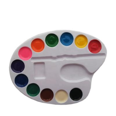 China Custom Size Non-Toxic Watercolor Travel Washable Water Colors Kids Paint Set for sale