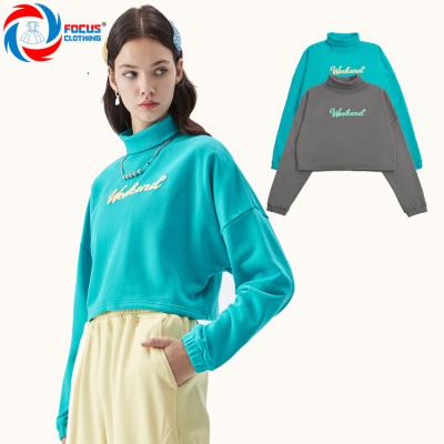 China Breathable Soft Cool Popular Letter Printing Shirt Winter Collar Sweatshirt Tops For Women for sale