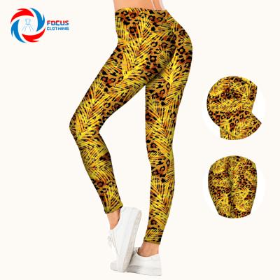 China New Breathable Stretchy Loungewear Women Leopard Print Compression Tights Jogger Pants Women Pencil Gaiters for sale