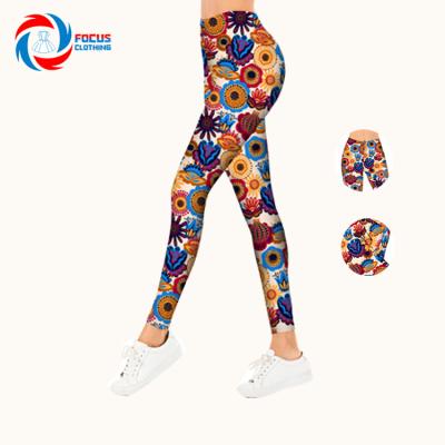 China Breathable Cheap Factory Price Fashion Joggers Factory Print High Waisted Full Length Tights Womens Workout Legging for sale