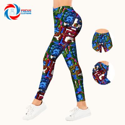 China New Arrival Breathable Women Leggings Fitness Print Graphic Joggers Milk Thick Silk Leggings For Women for sale